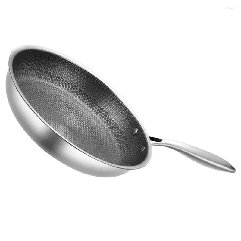 Poêle Inox Antiadhésive – Design Nid d’Abeille 🍳