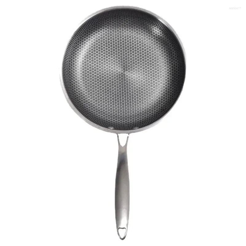 Poêle Inox Antiadhésive – Design Nid d’Abeille 🍳