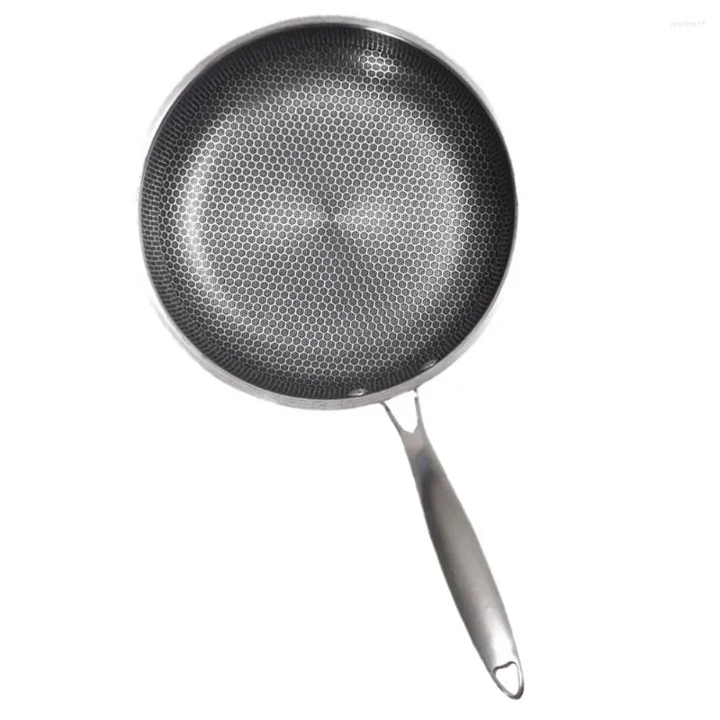 Poêle Inox Antiadhésive – Design Nid d’Abeille 🍳